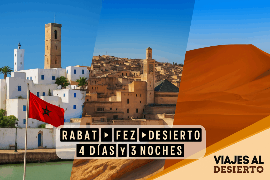 Tour de 4 días desde Rabat al desierto